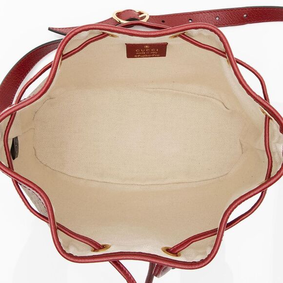 Gucci x Doraemon Micro GG Canvas Mini Bucket Bag - Picture 7 of 8